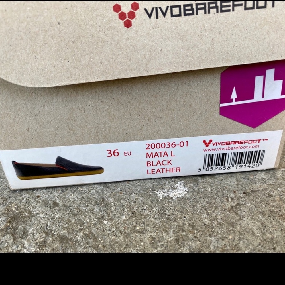Vivobarefoot Mata L Black Leather Women’s EU 36 US 6 - Picture 11 of 14